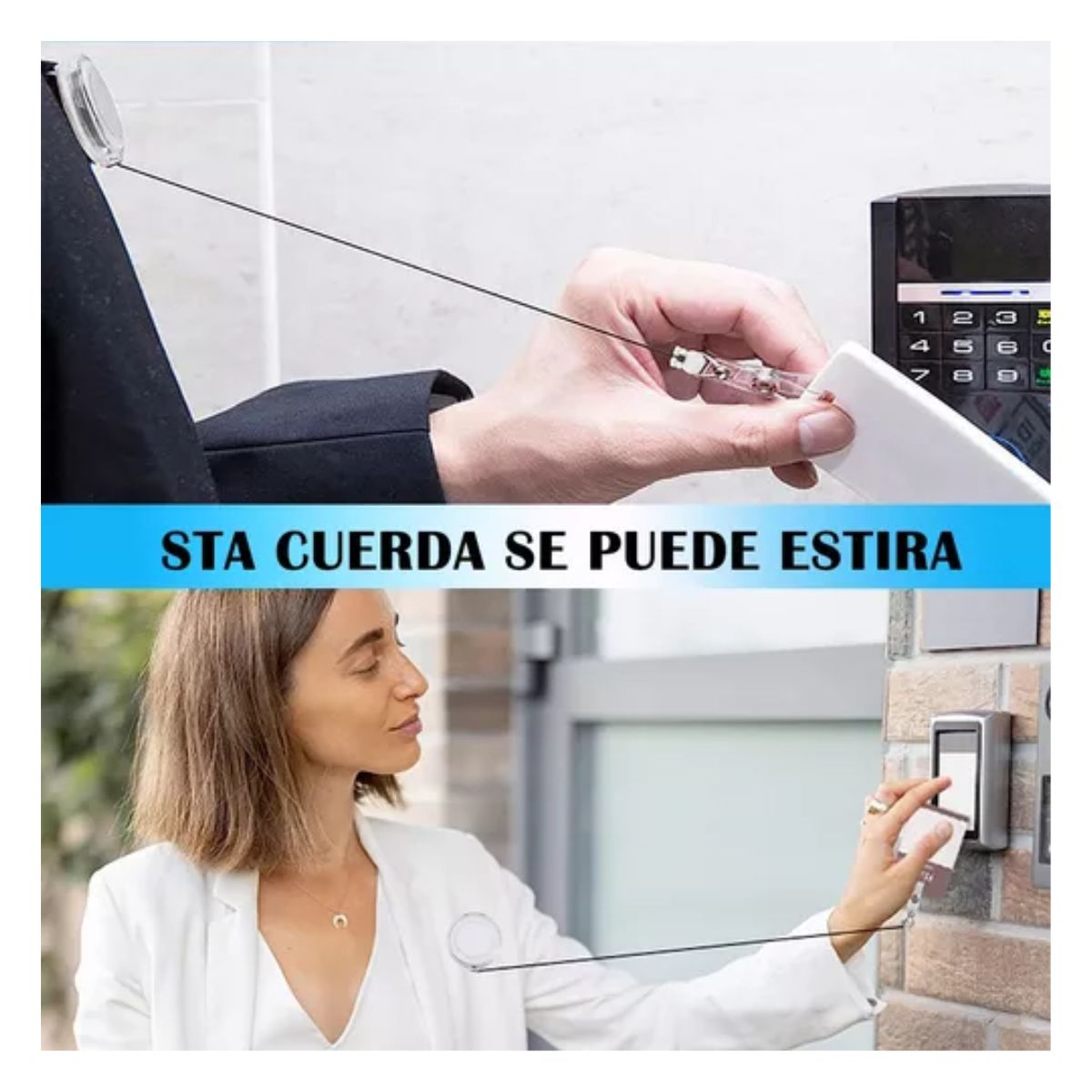 30 Pcs Porta Credenciales Gafetes Indentificacion Retractil blanco transparente