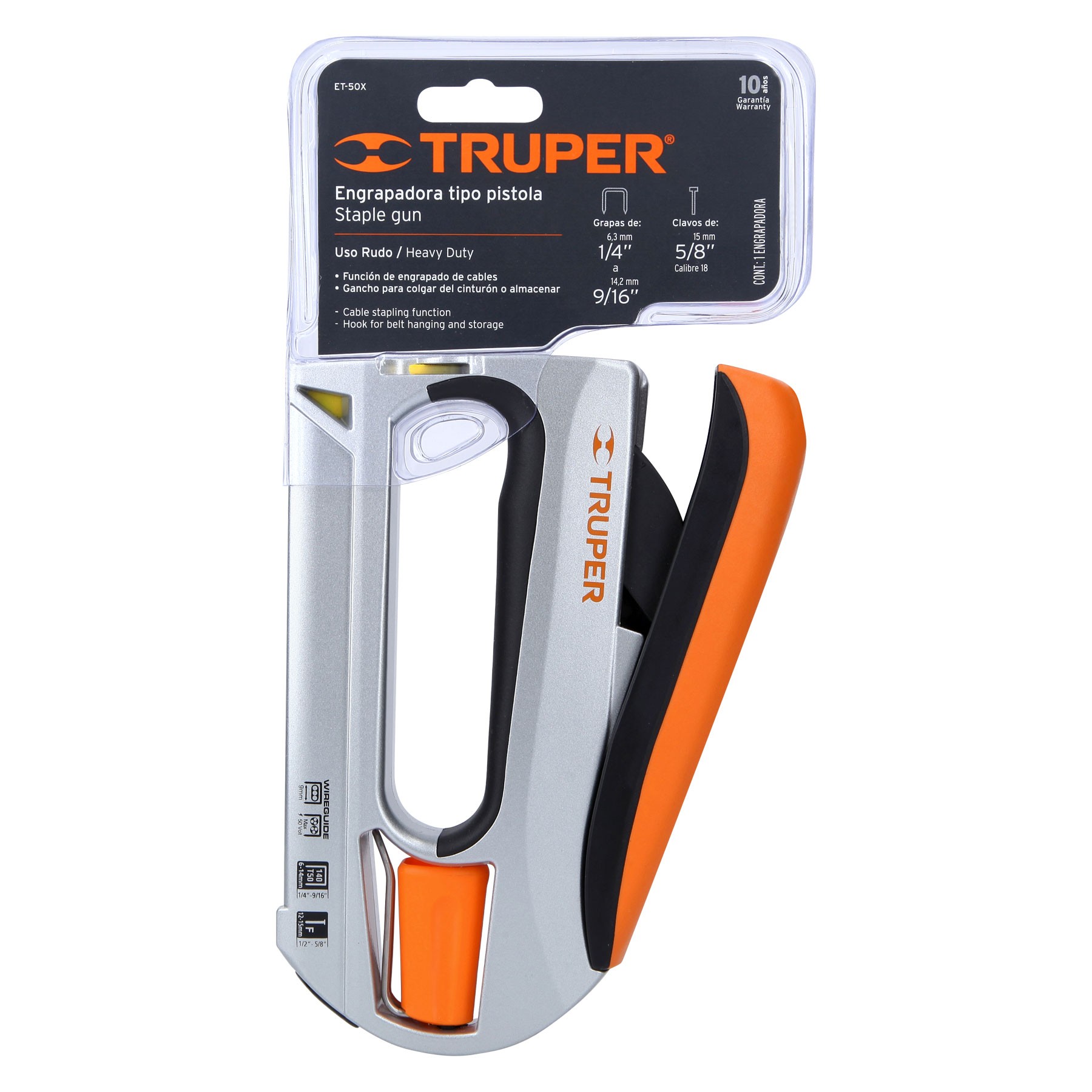 ENGRAPADORA / CLAVADORA TIPO PISTOLA USO RUDO, TRUPER 17981