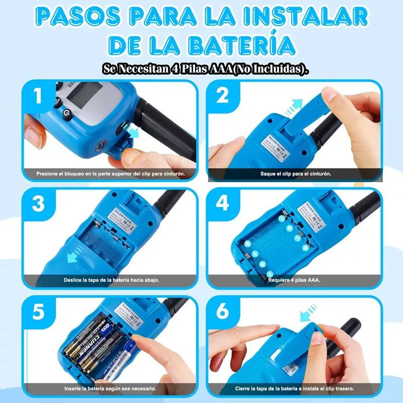 2 Piezas Walkie Talkie Juguetes Para Niños Juguete Radio