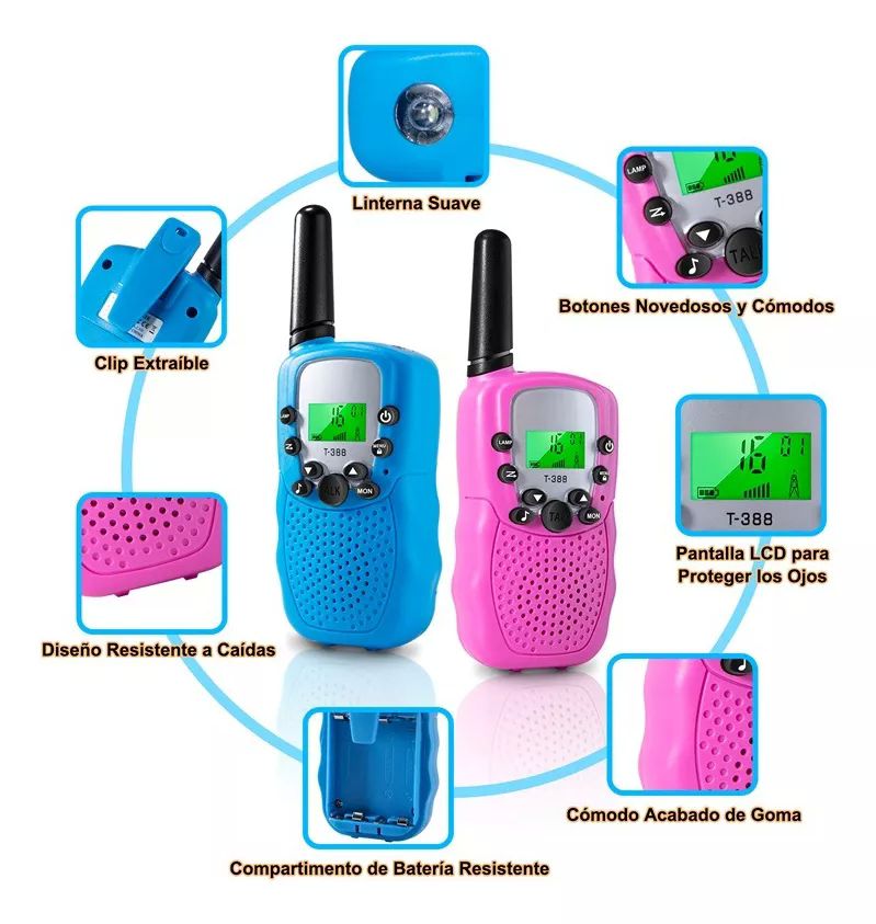 2 Piezas Walkie Talkie Juguetes Para Niños Juguete Radio