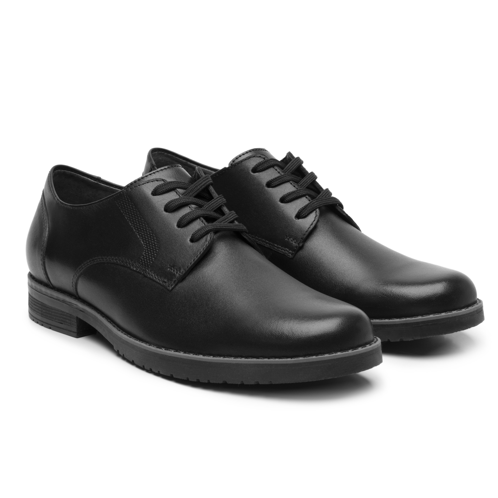 Zapato Escolar Negro Para Niños Flexi Piel Lisa 50914 Moda