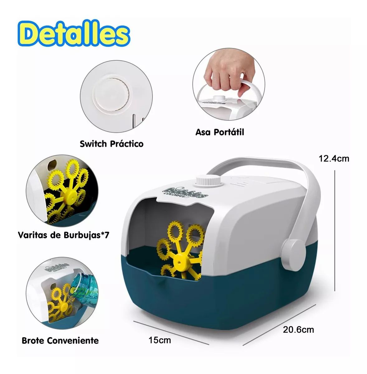 Máquina De Burbujas Automática Portátil Para Niños De Fiesta