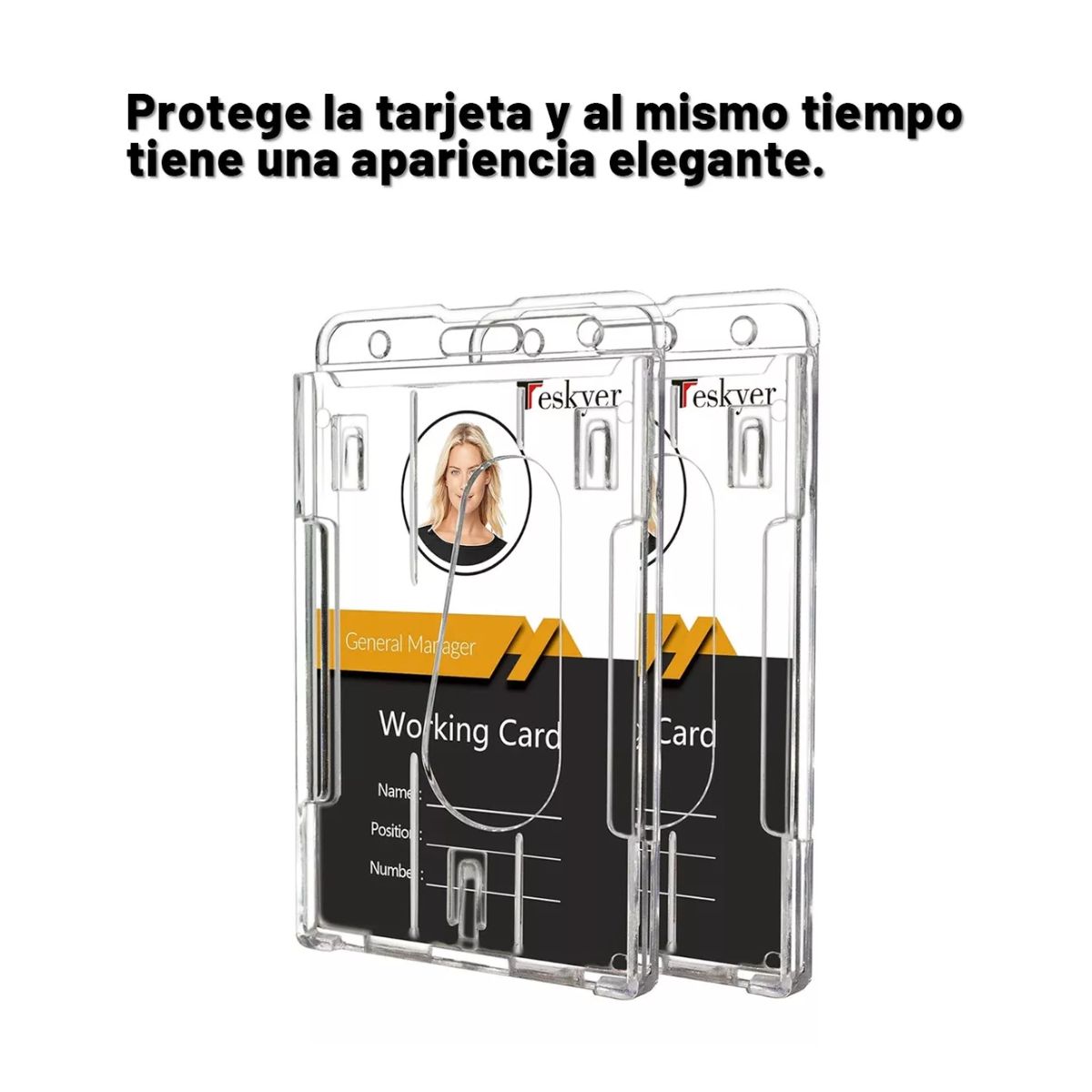Porta Gafete Porta Credencial Acrilico 25 Pcs Transparente