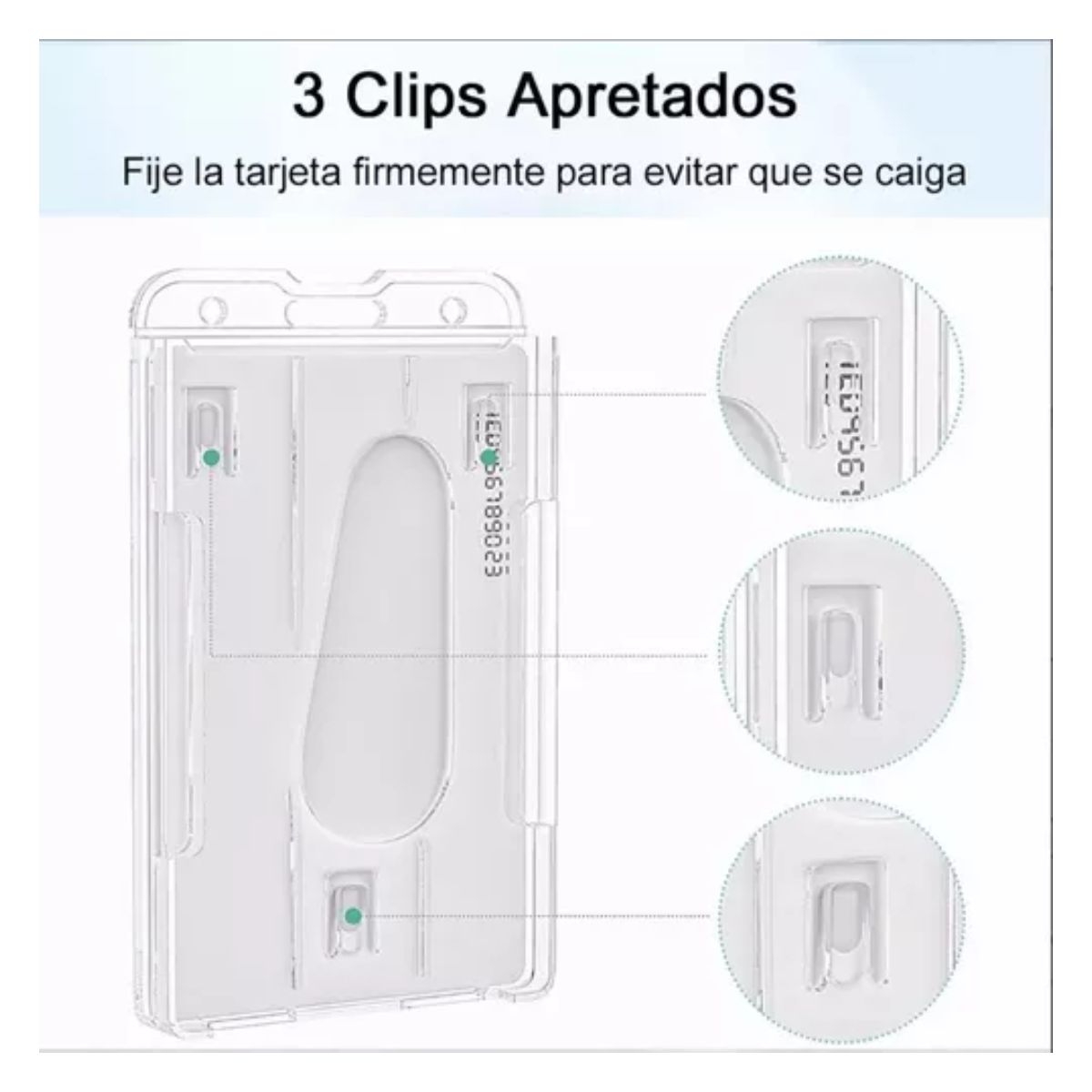 3 Portagafete Aluminio Funda Tarjeta Identificacion Correa