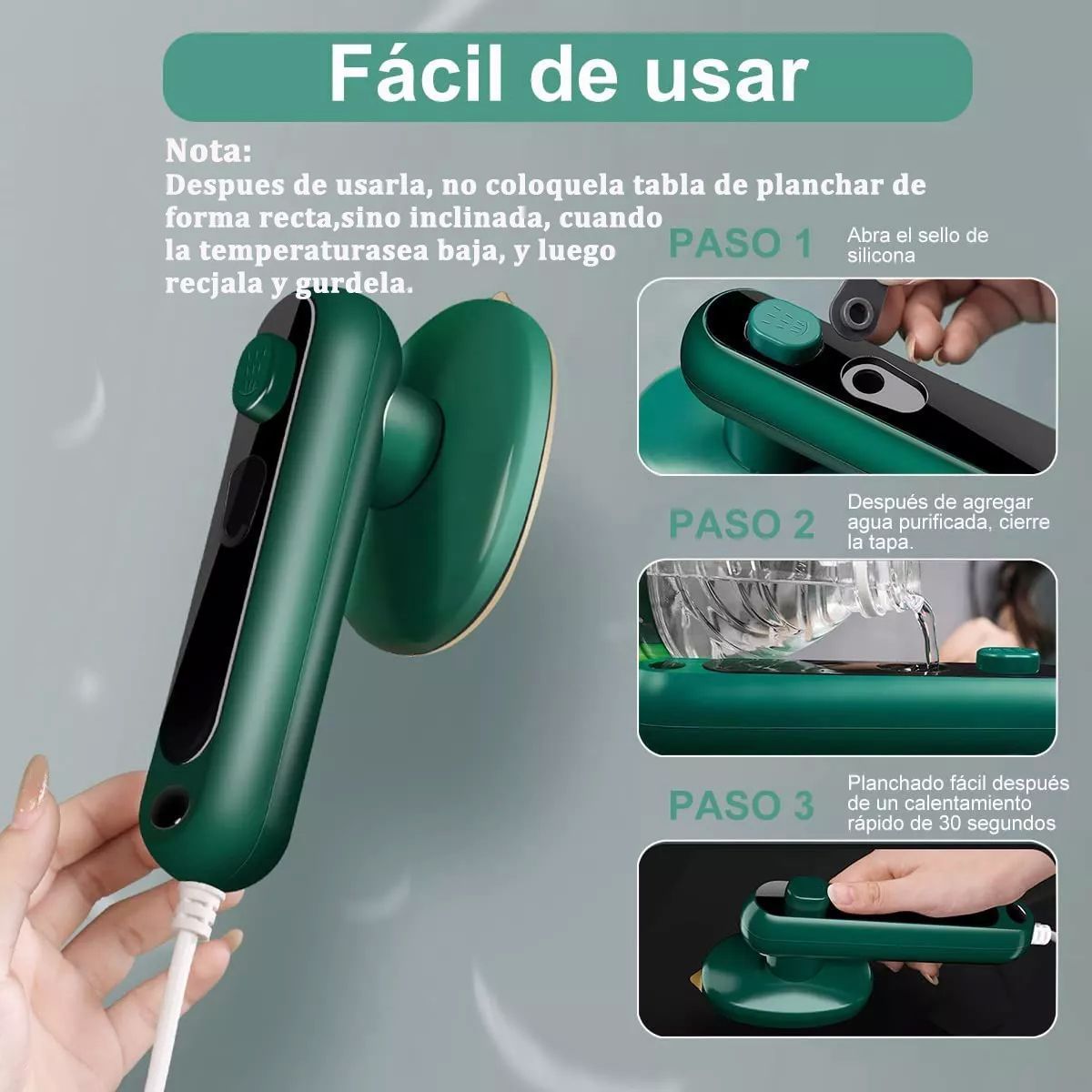 Mini Plancha Vapor De Mano Portátil Vapor Ropa De Viaje