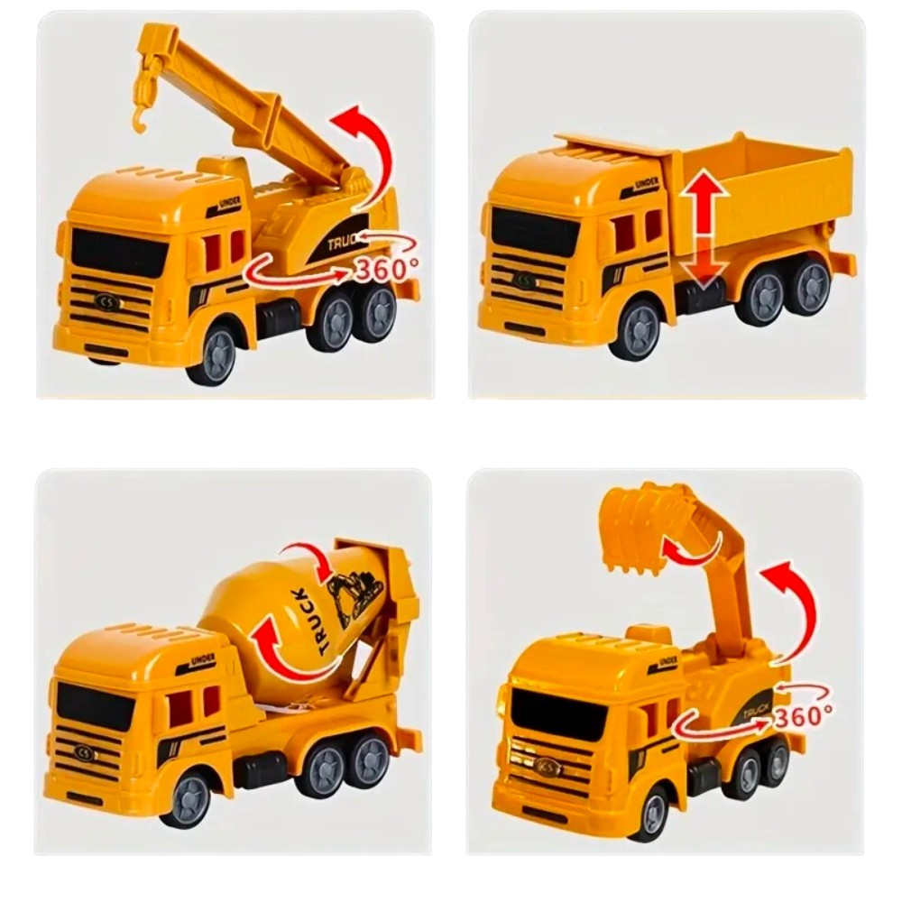 Juguete de Vehículos de Ingeniería - Juego de Transporte y Construcción