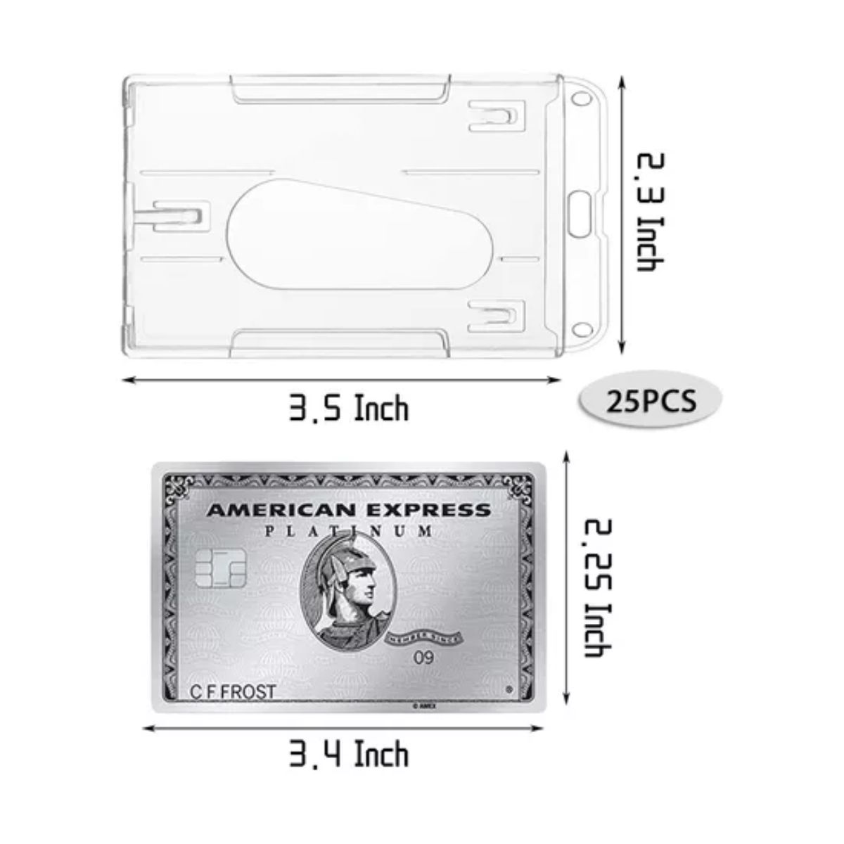 Porta Gafete Porta Credencial Acrilico 25 Pcs Transparente