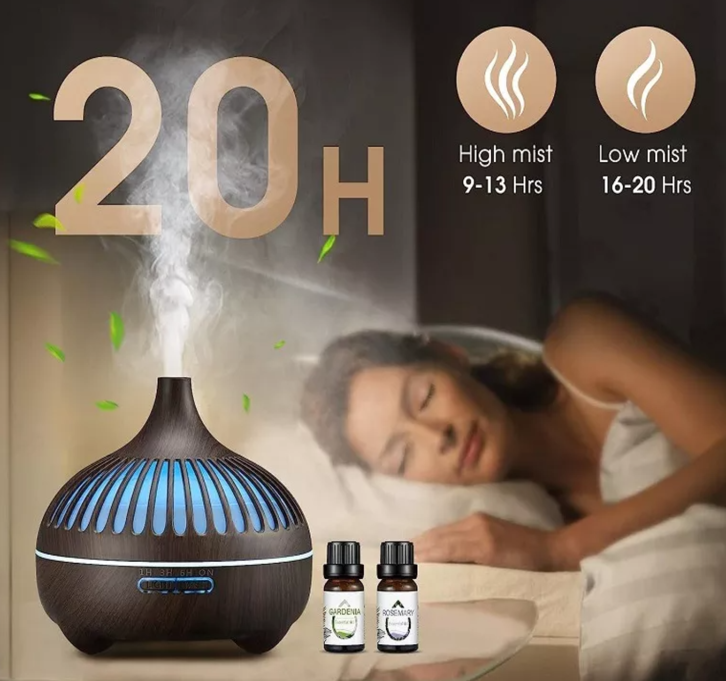 Humidificador Aromaterapia 550ml Difusor De Aceite Esencial