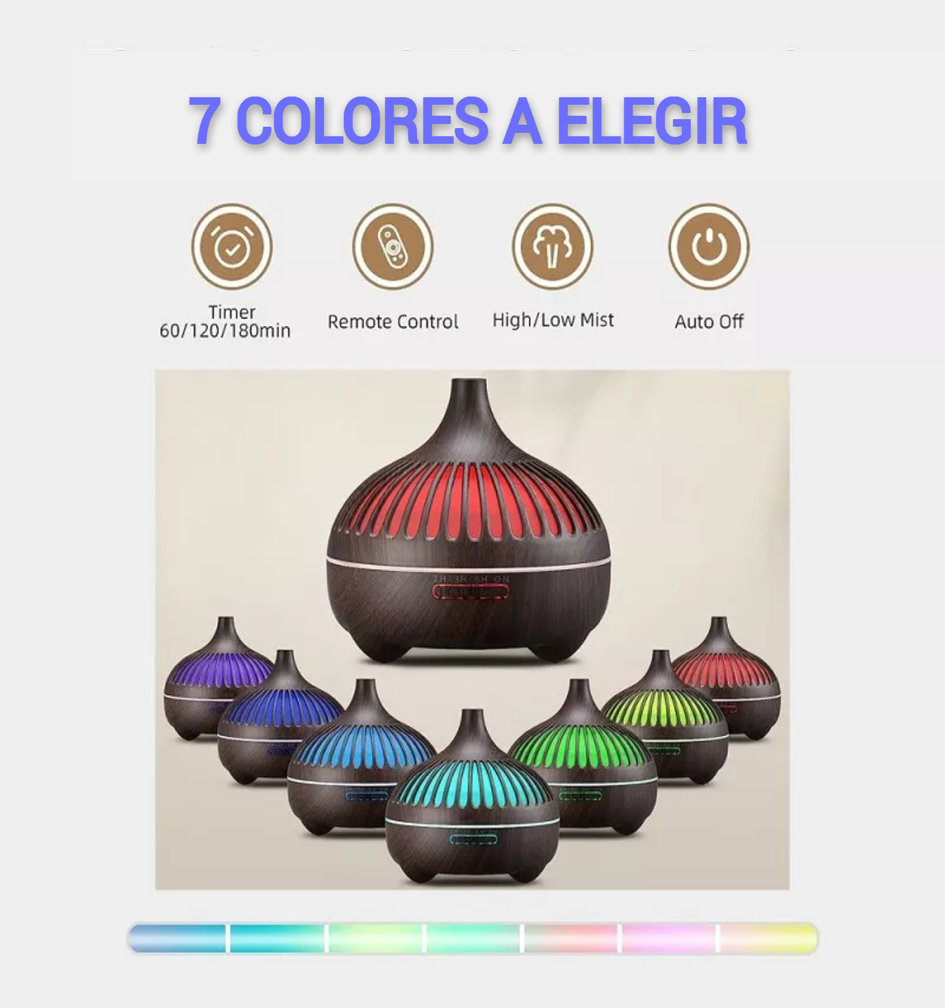 Humidificador Aromaterapia 550ml Difusor De Aceite Esencial