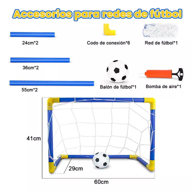 Set De 1 Porterias De Plástico Futbol Rapido.