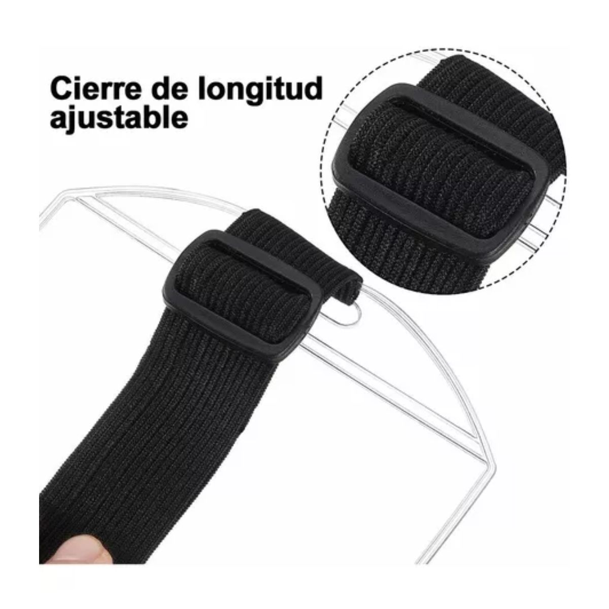 Porta Credencial Para Brazo Con Elástico Ajustable Transparente Cinta Negro 5 Piezas 