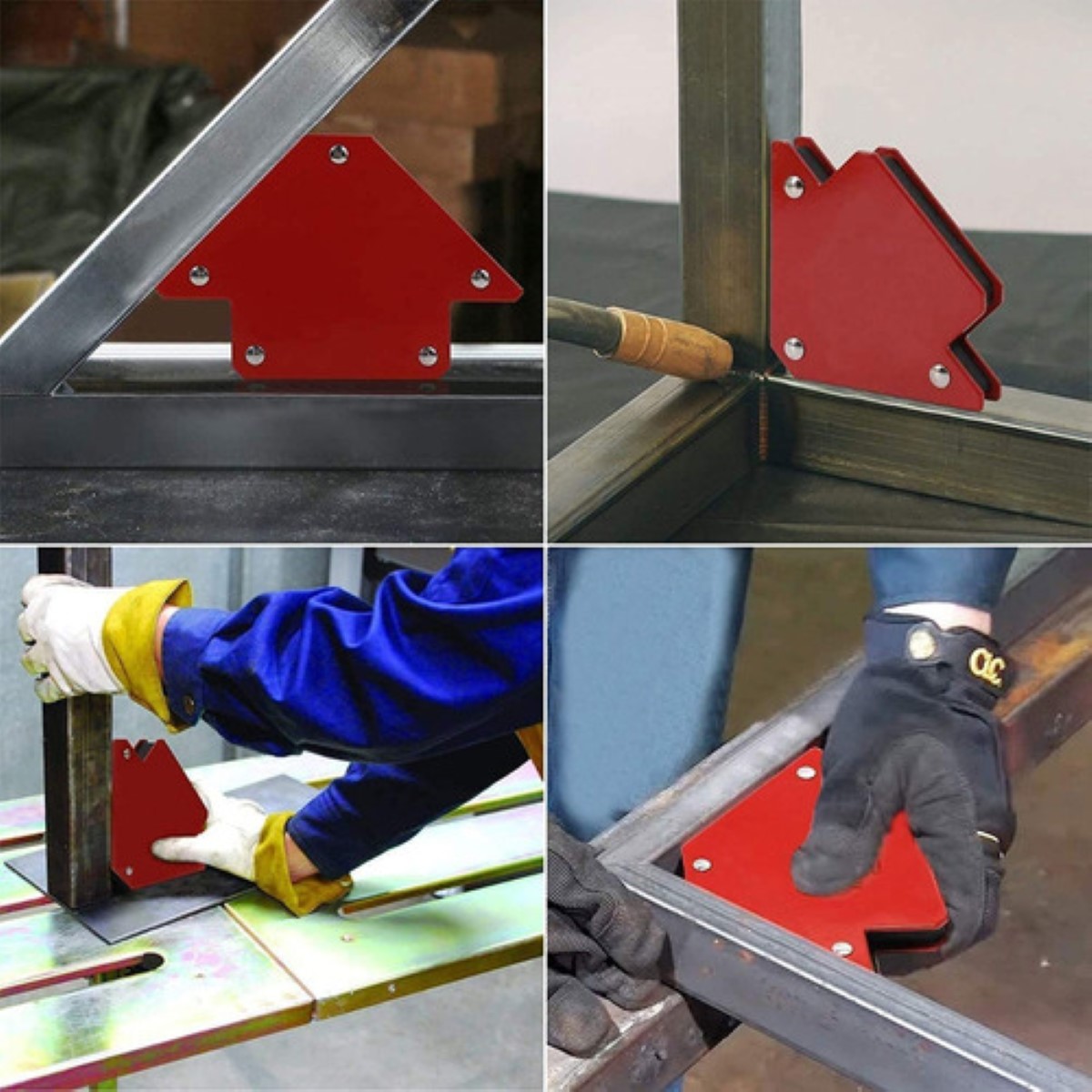 Escuadras Para Soldar Para Soldar Magnética Herramientas 4pz Rojo