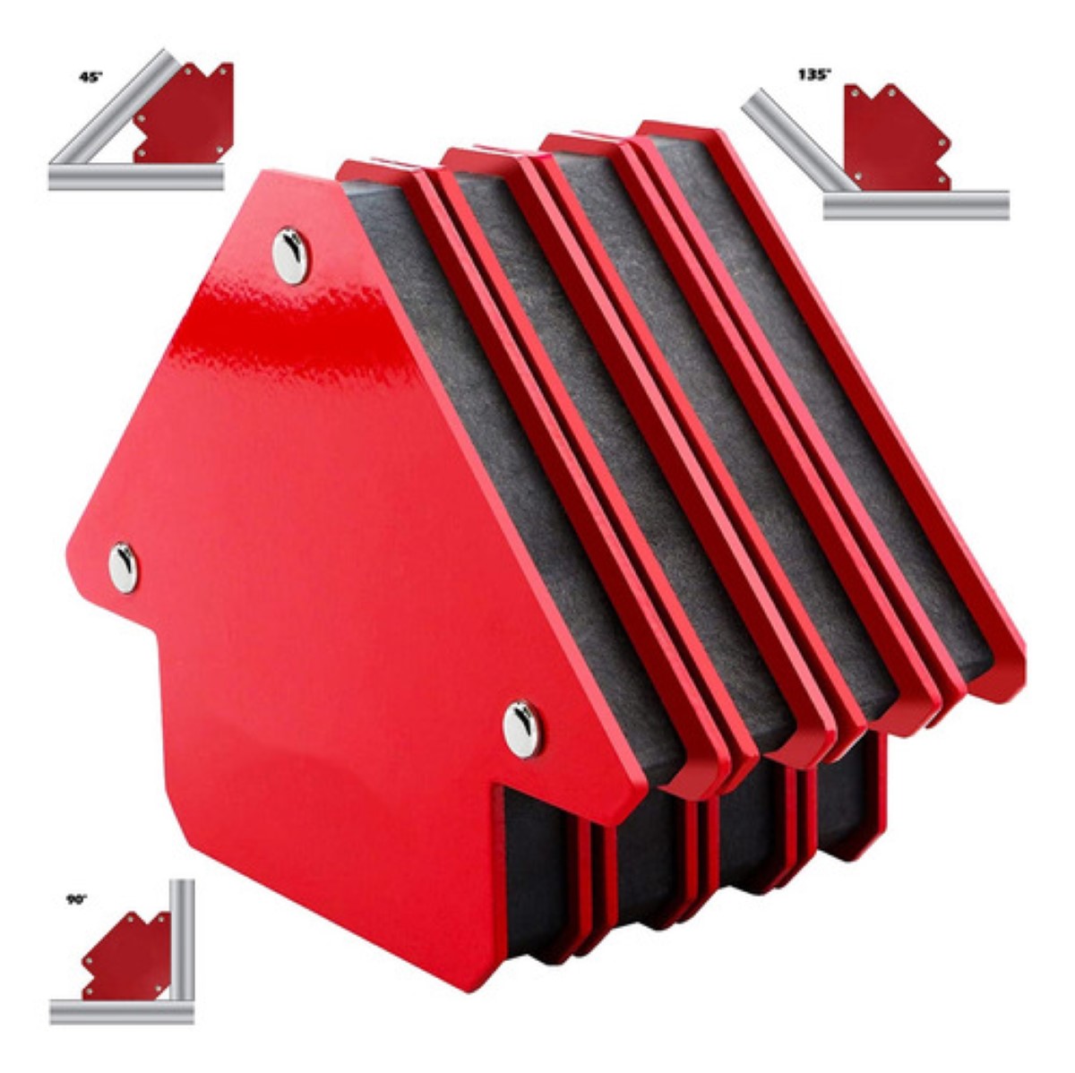 Escuadras Para Soldar Para Soldar Magnética Herramientas 4pz Rojo