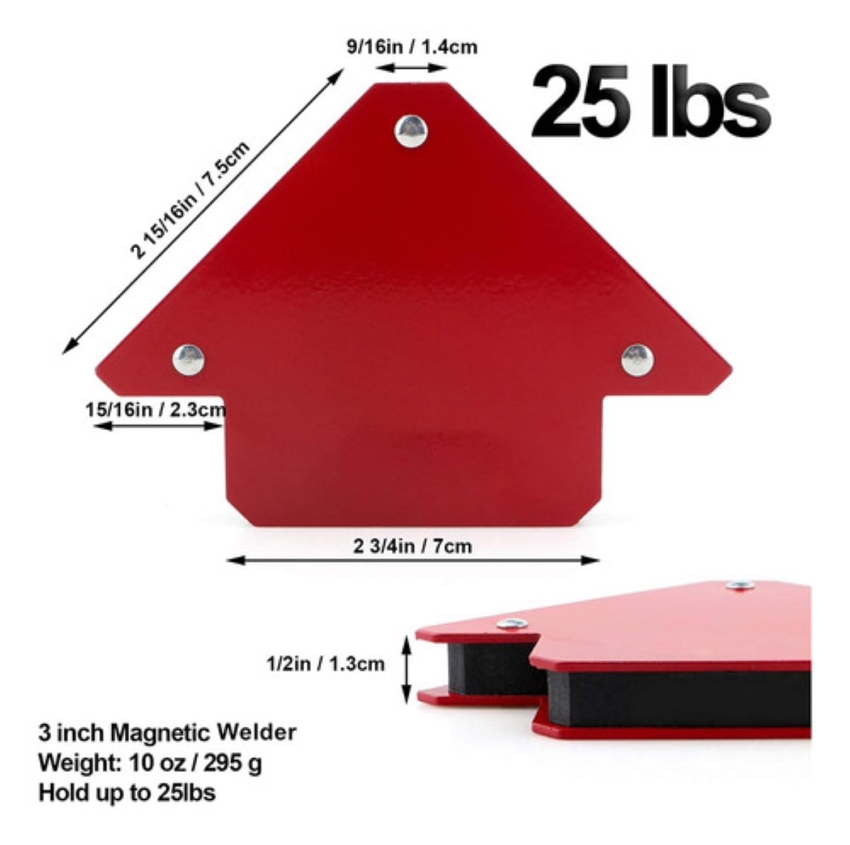 Escuadras Para Soldar Para Soldar Magnética Herramientas 4pz Rojo