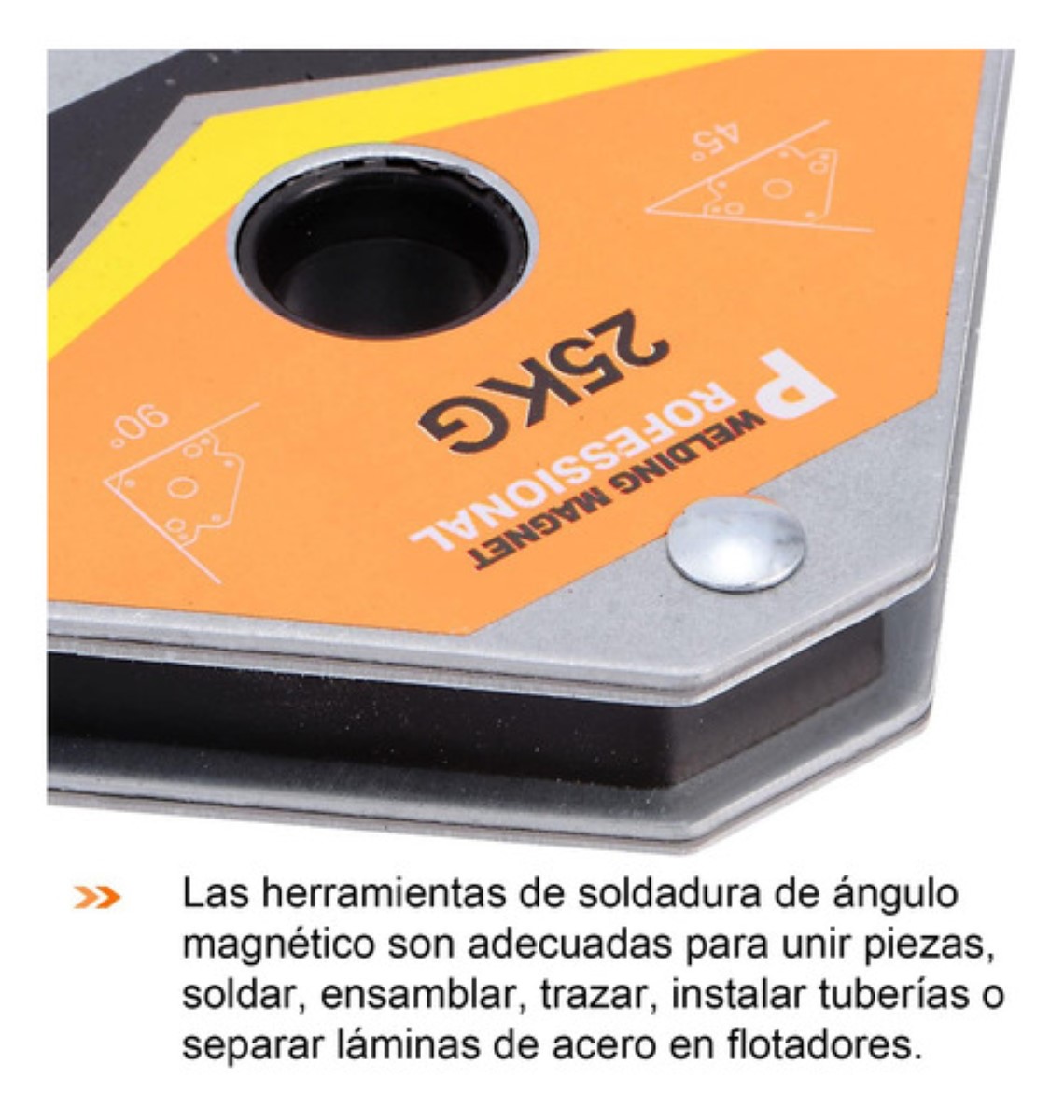 4 Pzs Escuadras Para Soldar Magneticas Herramientas 25 Kg Plata