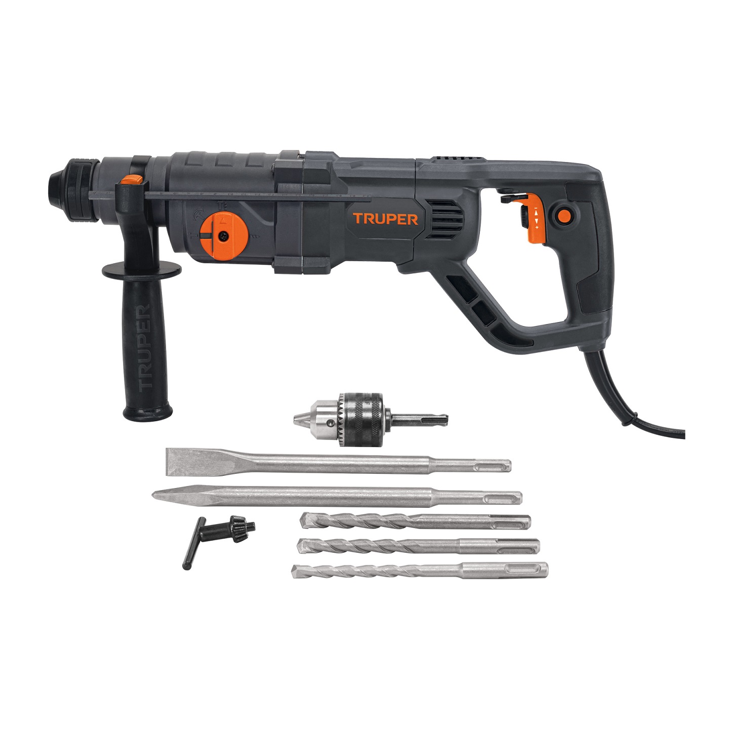 Rotomartillo SDS Plus, mango D, 3.5 Joules 800 W, industrial  incluye maleta 