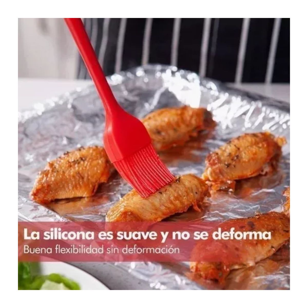 Utensilios Silicona Cocina Palas Espatulas Reposteria 6 Set Rojo