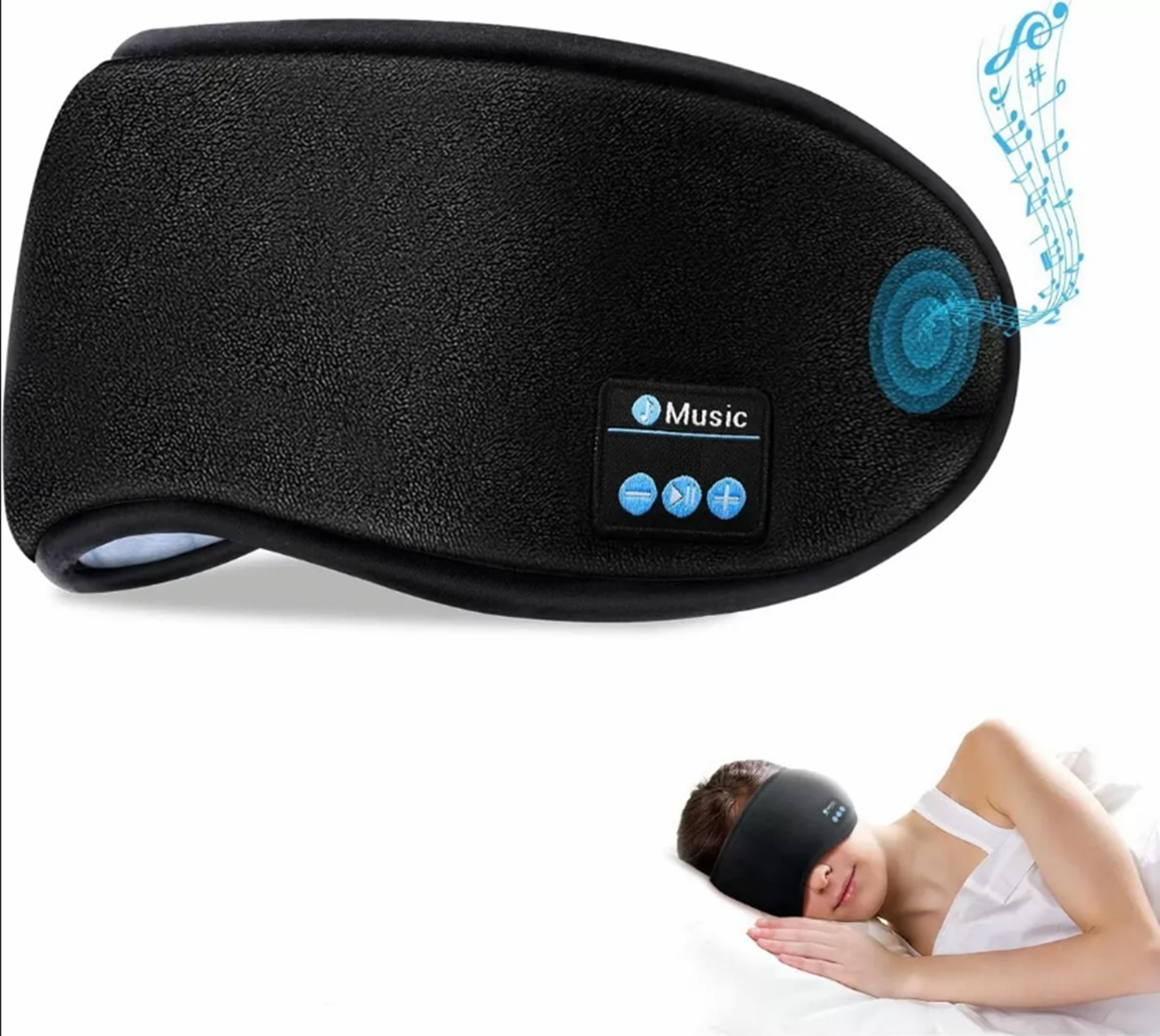 Antifaz Con Audífonos Dormir Auriculares Bluetooth