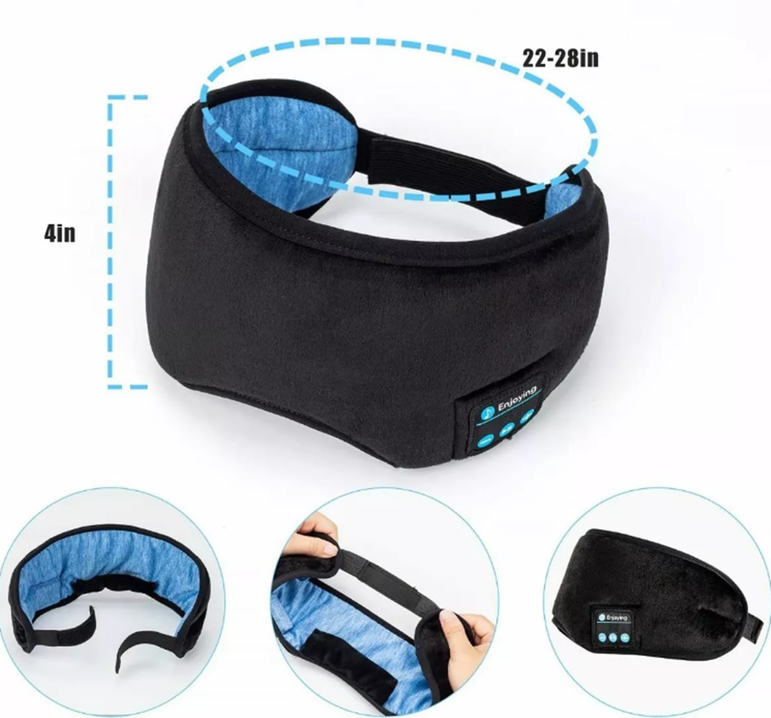 Antifaz Con Audífonos Dormir Auriculares Bluetooth
