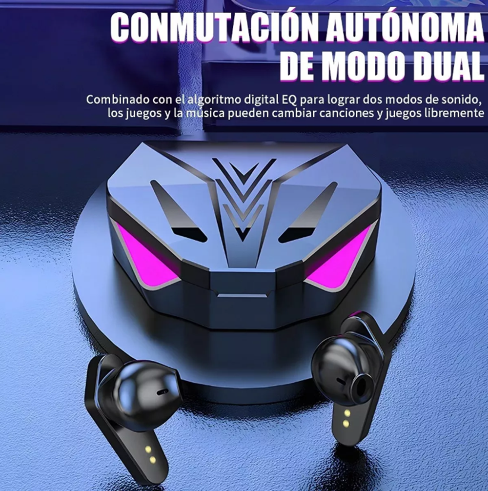 Audífonos In-ear Gamer Inalámbricos Bluetooth Con Pantalla