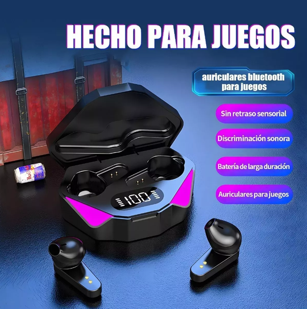 Audífonos In-ear Gamer Inalámbricos Bluetooth Con Pantalla