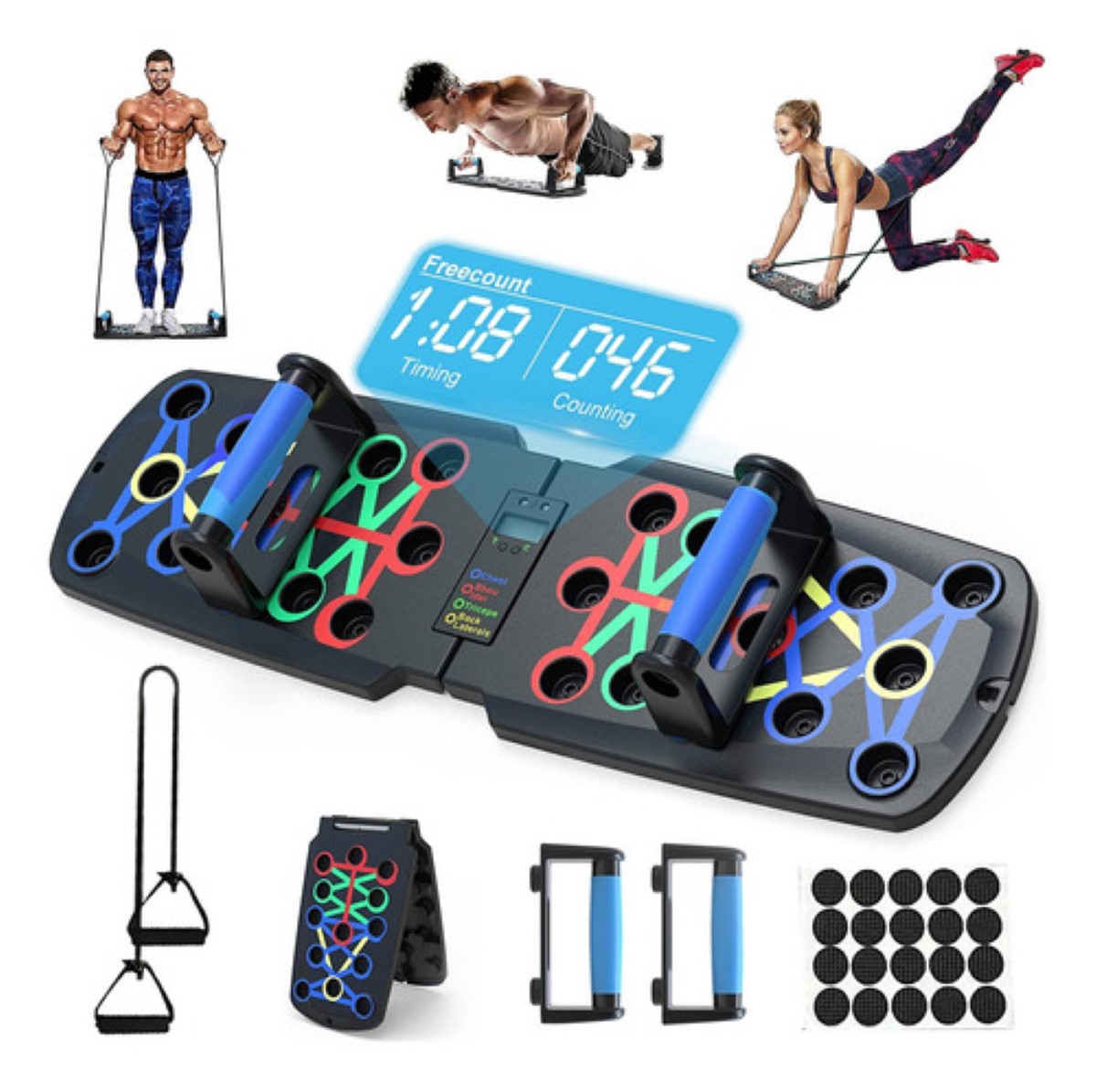 Tabla Soporte P/ Lagartijas Pecho Hombro Espalda Tríceps Negro