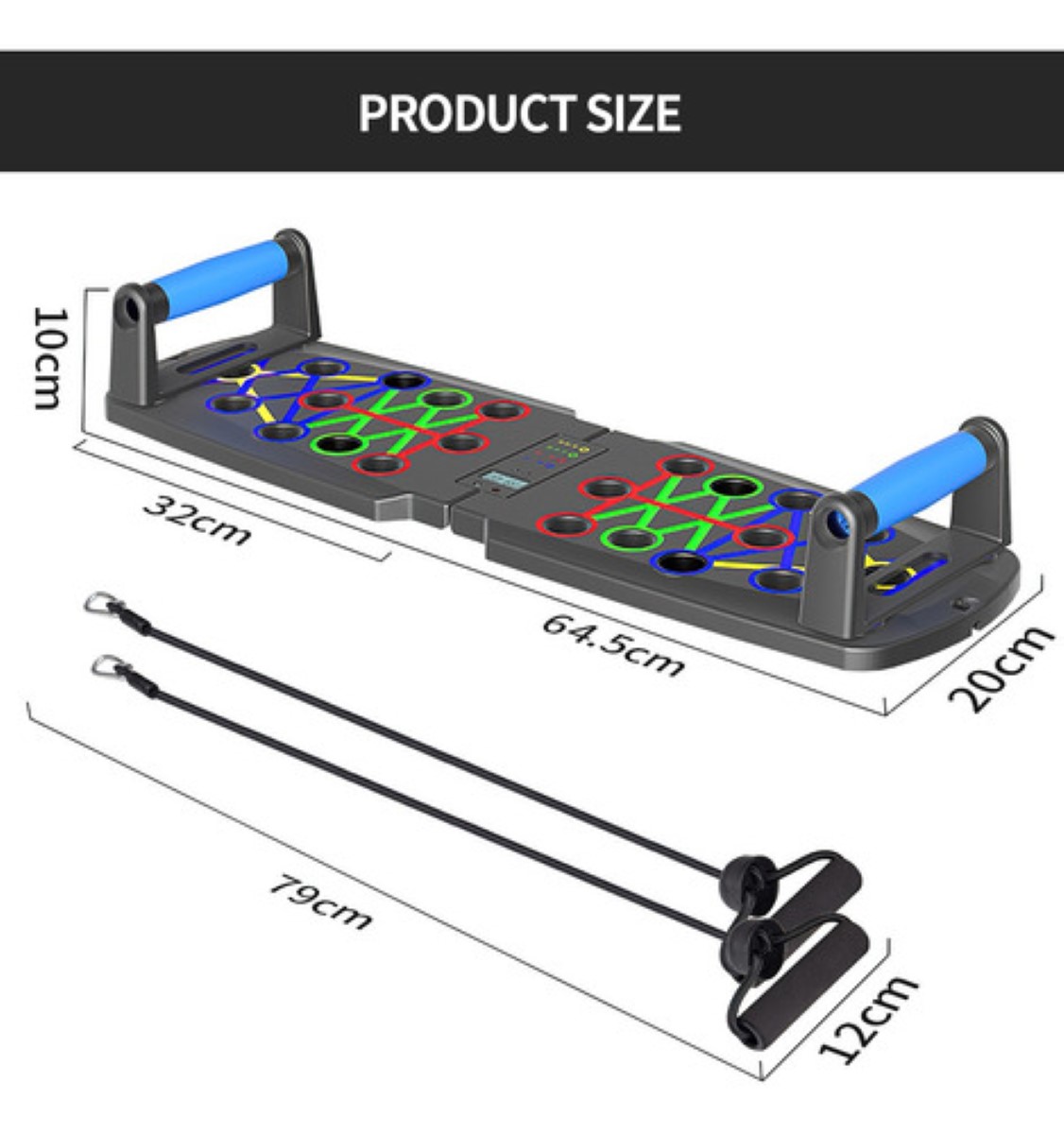 Tabla Soporte P/ Lagartijas Pecho Hombro Espalda Tríceps Negro