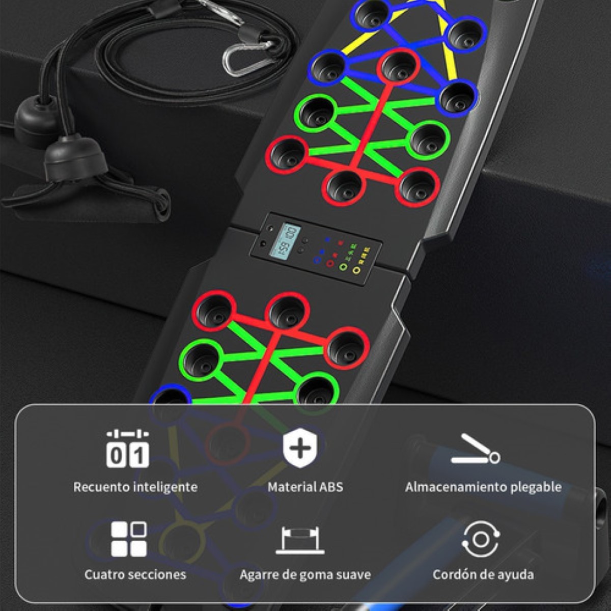 Tabla Soporte P/ Lagartijas Pecho Hombro Espalda Tríceps Negro