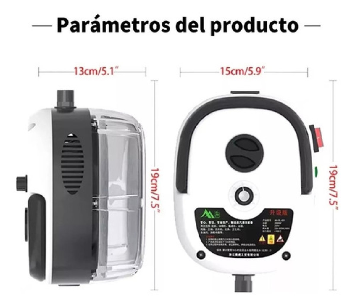 Limpiador Pistola A Vapor Desinfectante Para Hogar Muebles Negro/Naranja