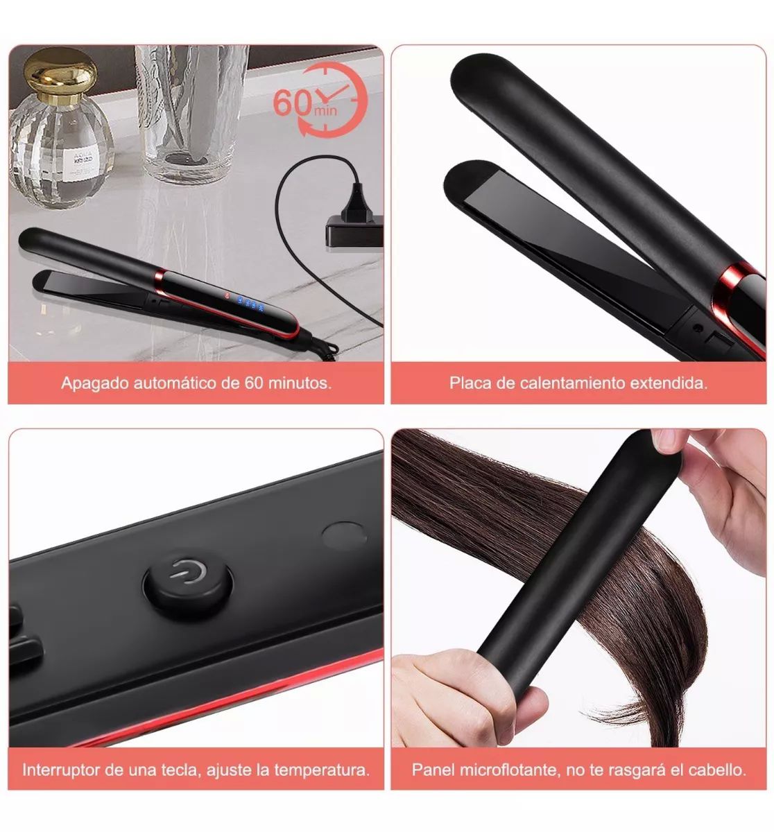 Plancha Para Cabello De Cerâmica Plancha Para Pelo Y Rizado