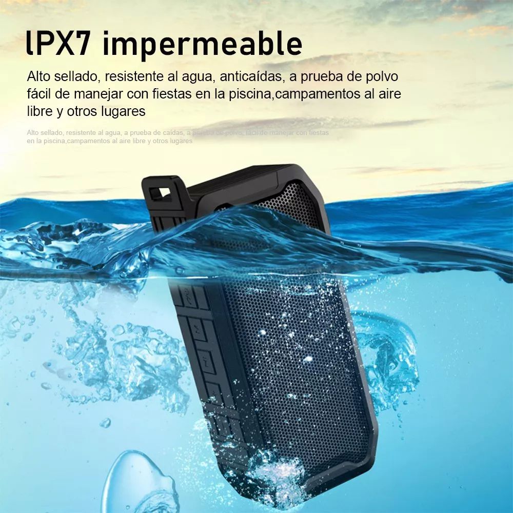 Bocina Bluetooth 5.0 Portátile Altavoces Impermeable Duales