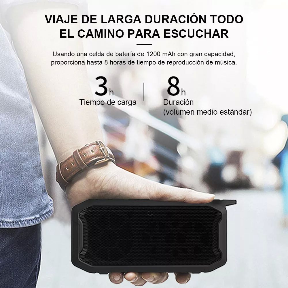 Bocina Bluetooth 5.0 Portátile Altavoces Impermeable Duales