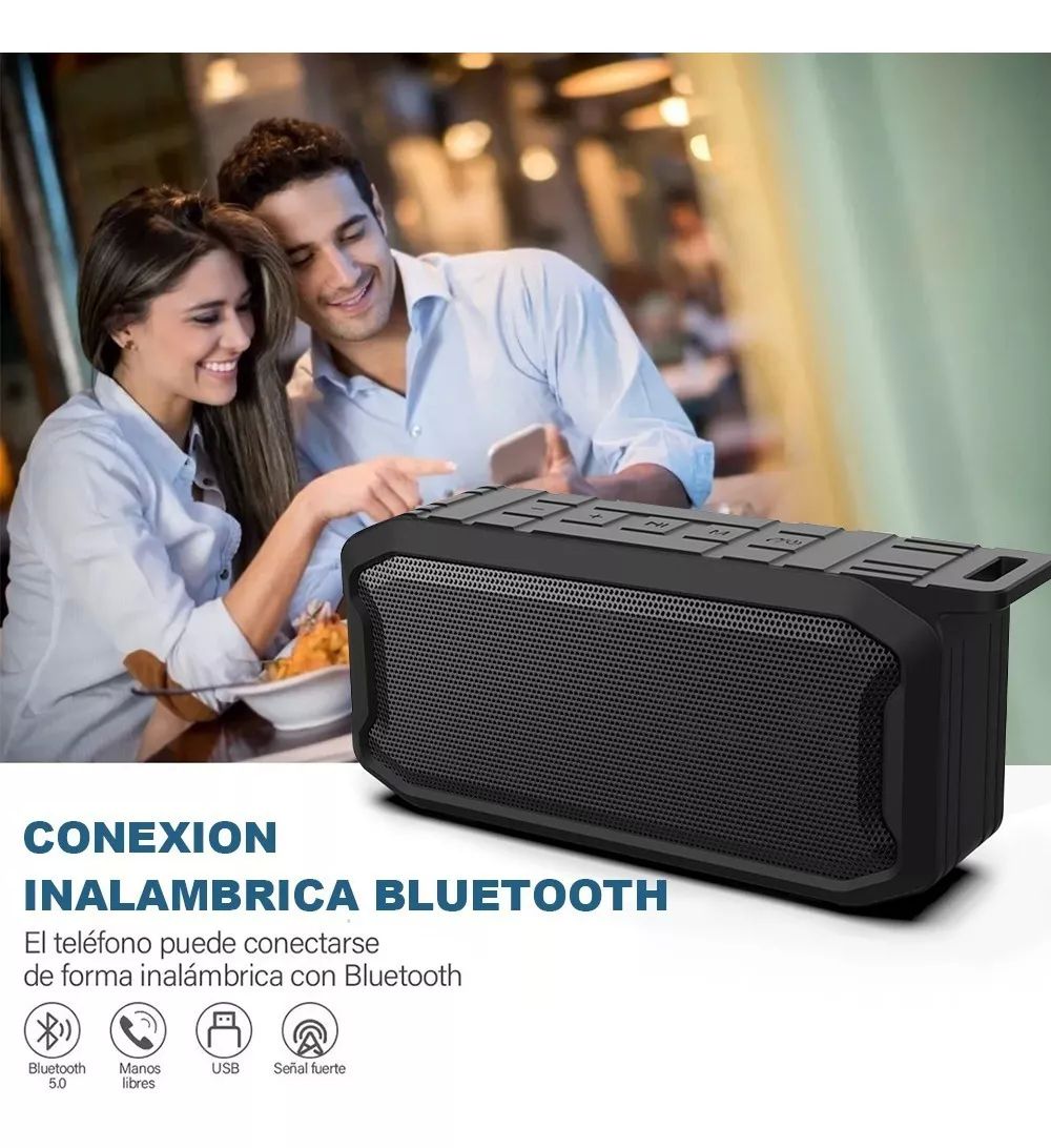 Bocina Bluetooth 5.0 Portátile Altavoces Impermeable Duales