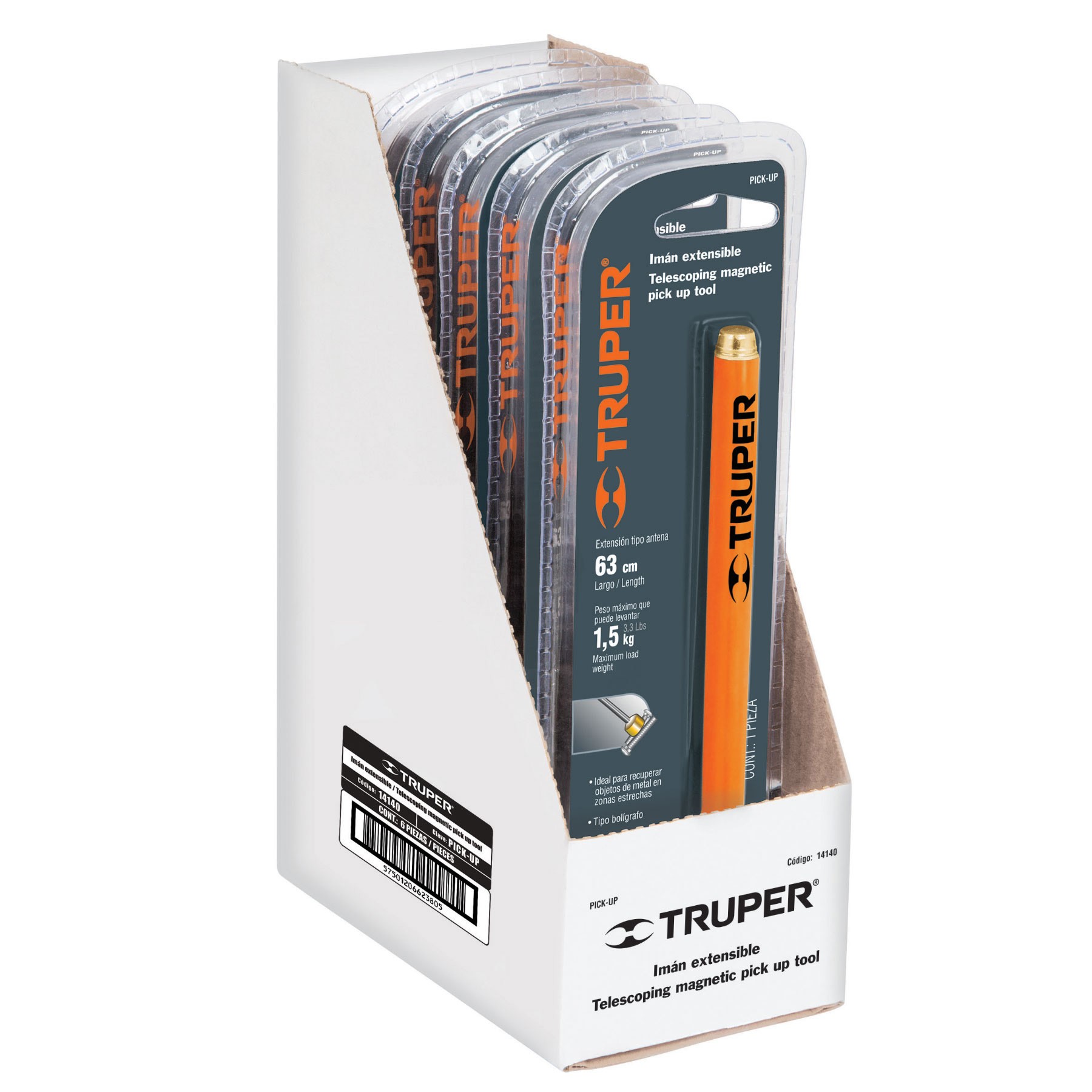 IMÁN EXTENSIBLE DE ACERO INOXIDABLE, 1.5 KG, TRUPER 14140