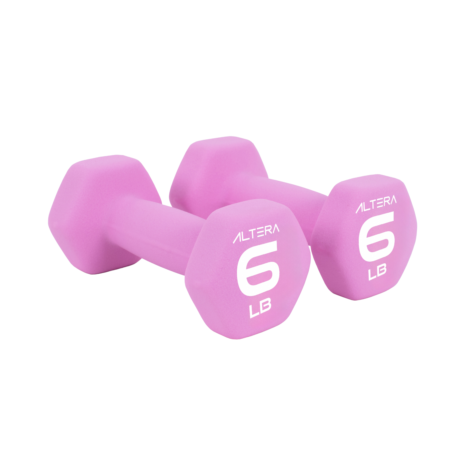 Altera NOVA Kit 2 Mancuernas de Neopreno 6 Lbs Lavanda digital