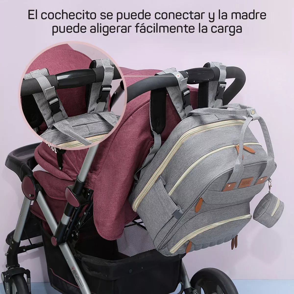 Mochila Pañalera 12 En 1 Cambiador Multifunción Organizador