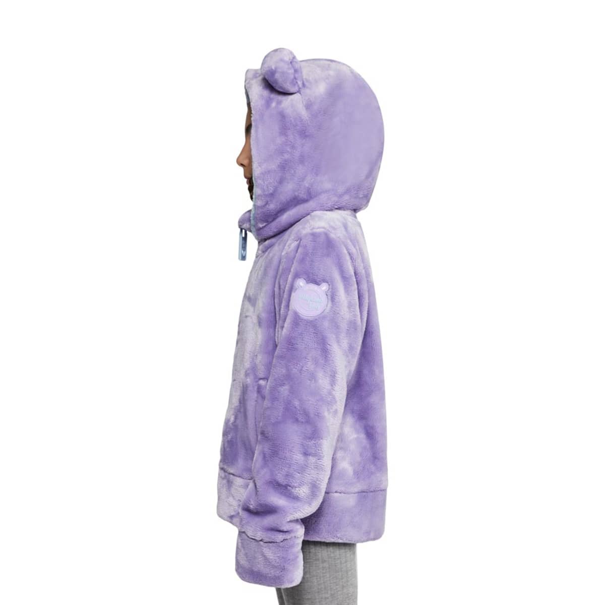 Chamarra Teddy 3D para niña, con orejitas, color lila, marca Holly Land Kids, mod. 1042068