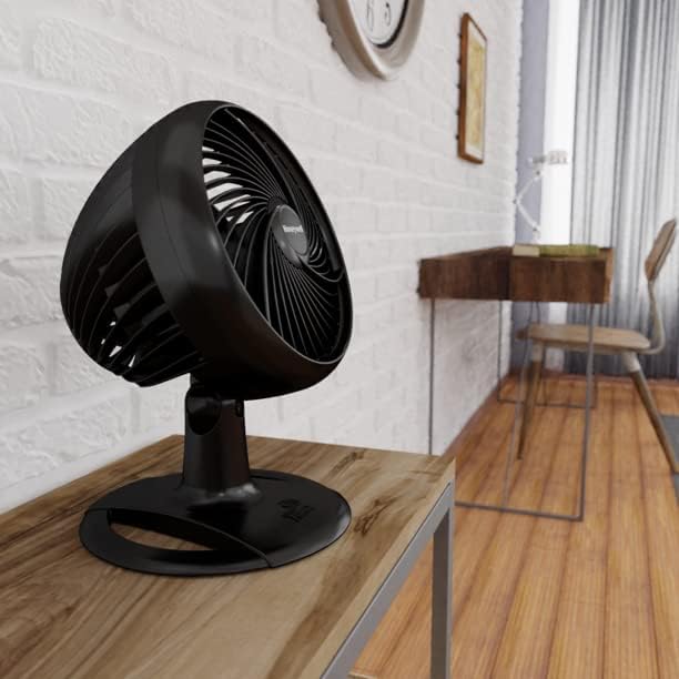 Honeywell Ventilador de Mesa Oscilante Turbo Power con 3 Velocidades, Circulador de Aire con Opción de Montaje en Pared, Ideal para Hogar y Oficina- HPF860BWM (Reacondicionado)