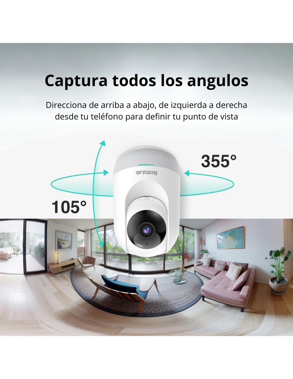 Cámara de Seguridad Inteligente para Interiores Graba en 2K C211 con Alexa y Google.