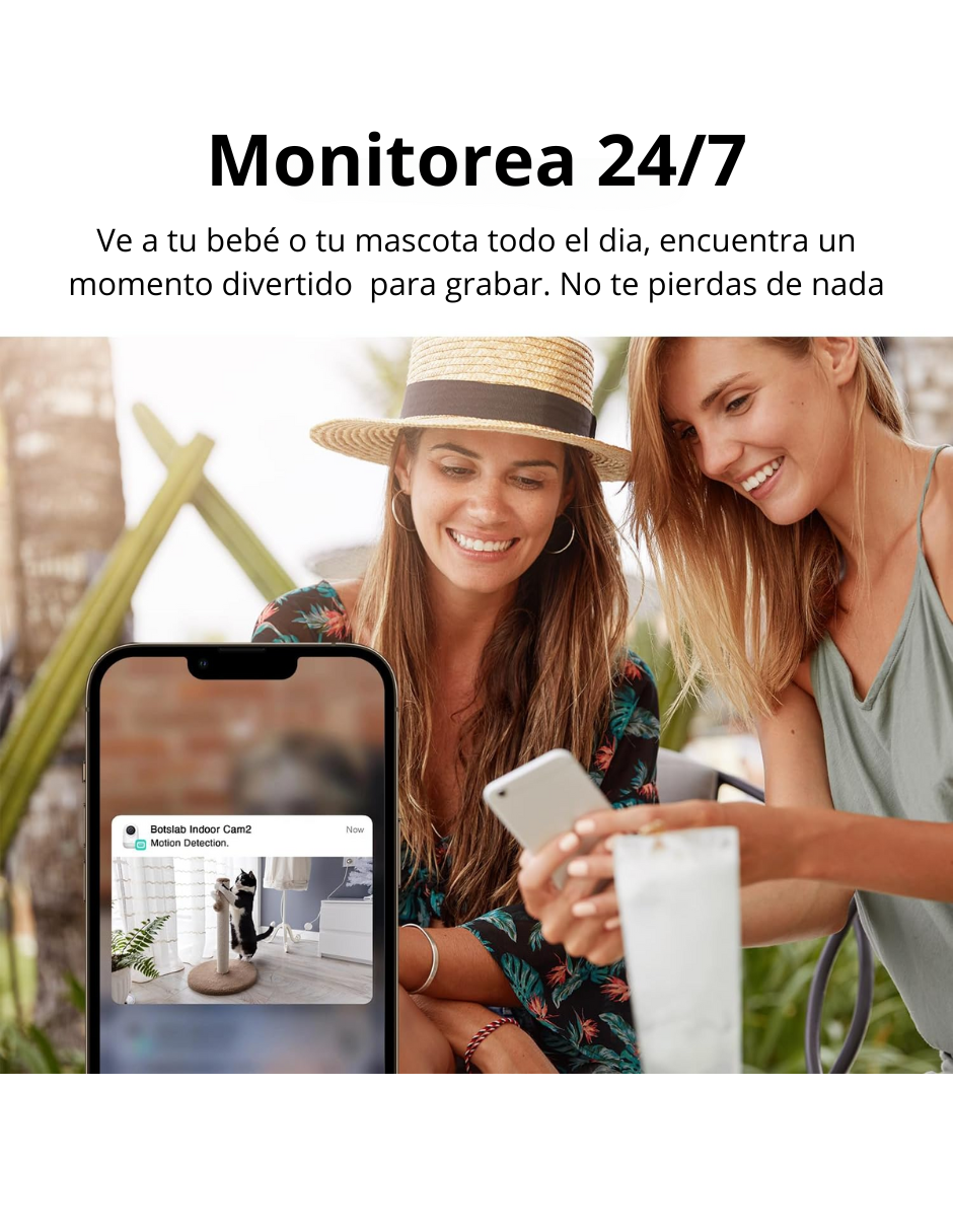 Cámara de Seguridad Inteligente para Interiores Graba en 2K C211 con Alexa y Google.