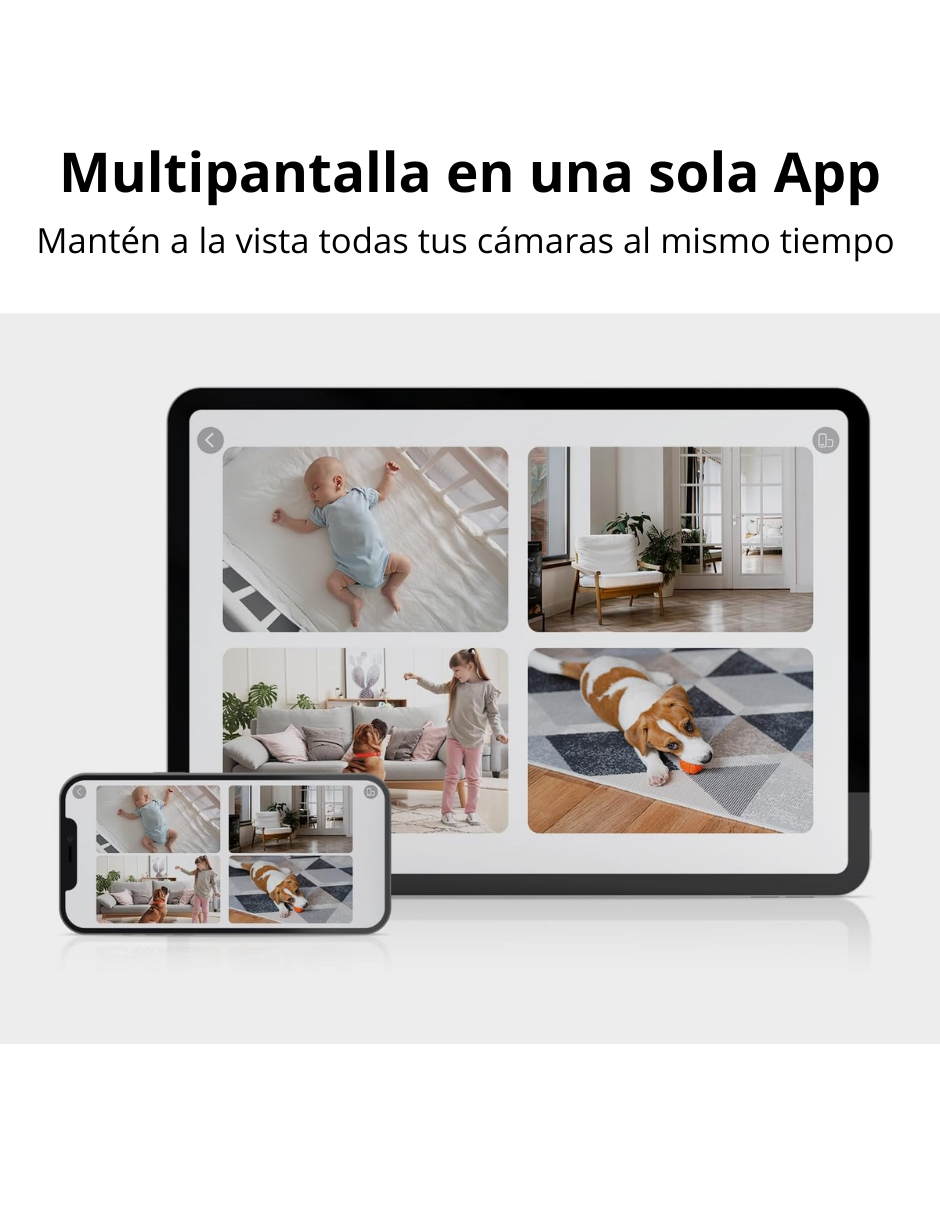 Cámara de Seguridad Inteligente para Interiores Graba en 2K C211 con Alexa y Google.