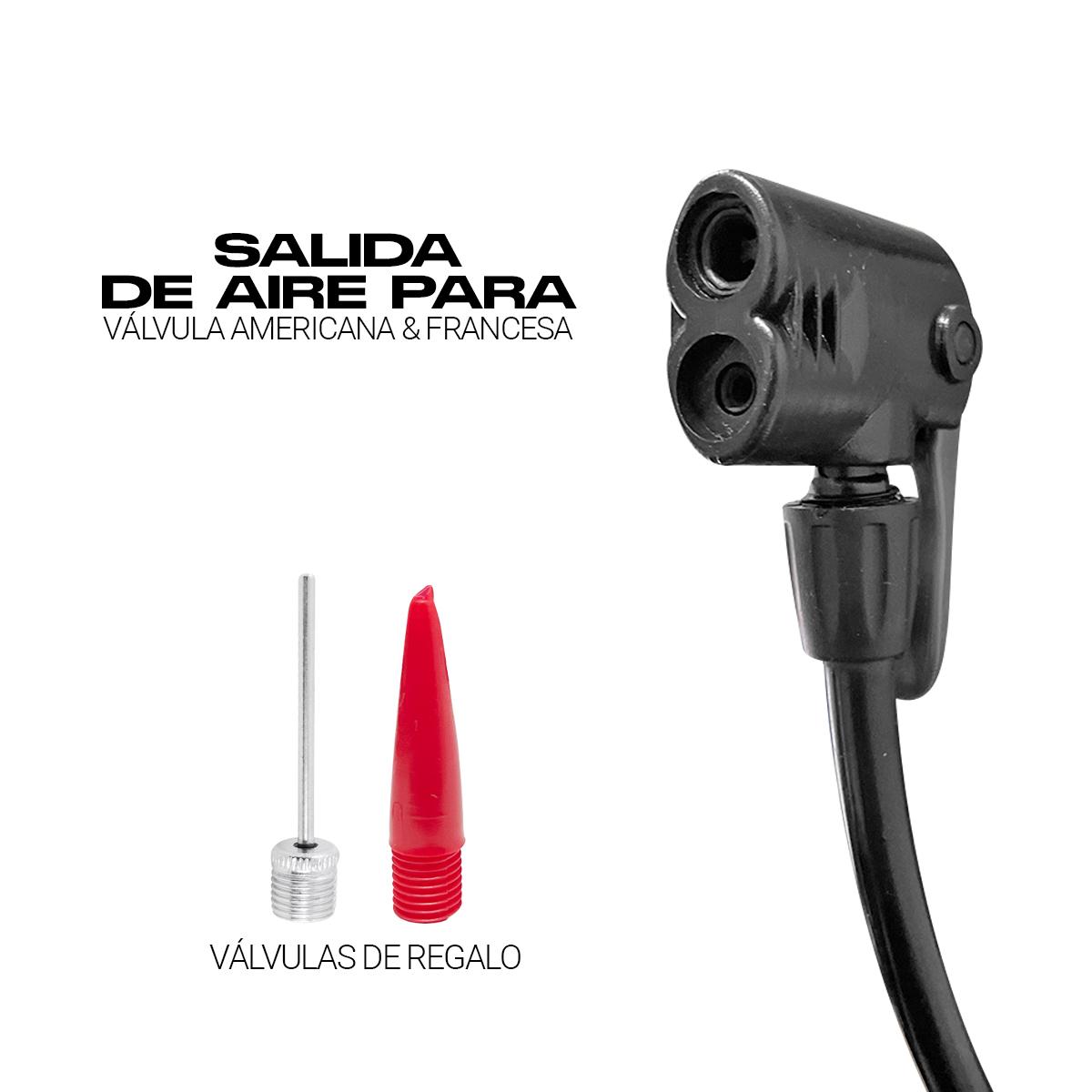 Bomba De Aire Negra De Pie Para Bicicleta Ciclismo