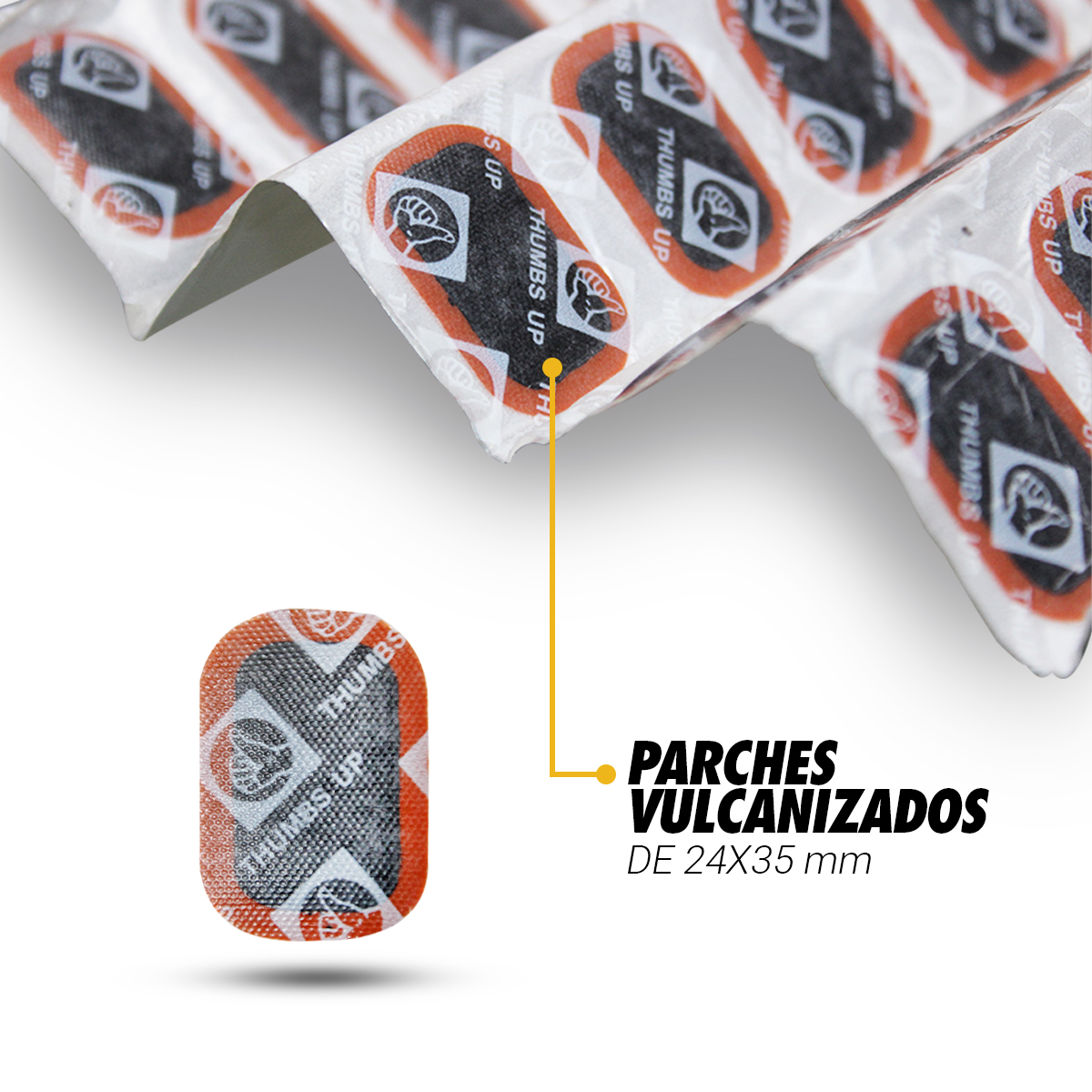 Parches Vulcanizados Cámara Bicicleta 24 Pzas Con Pegamento