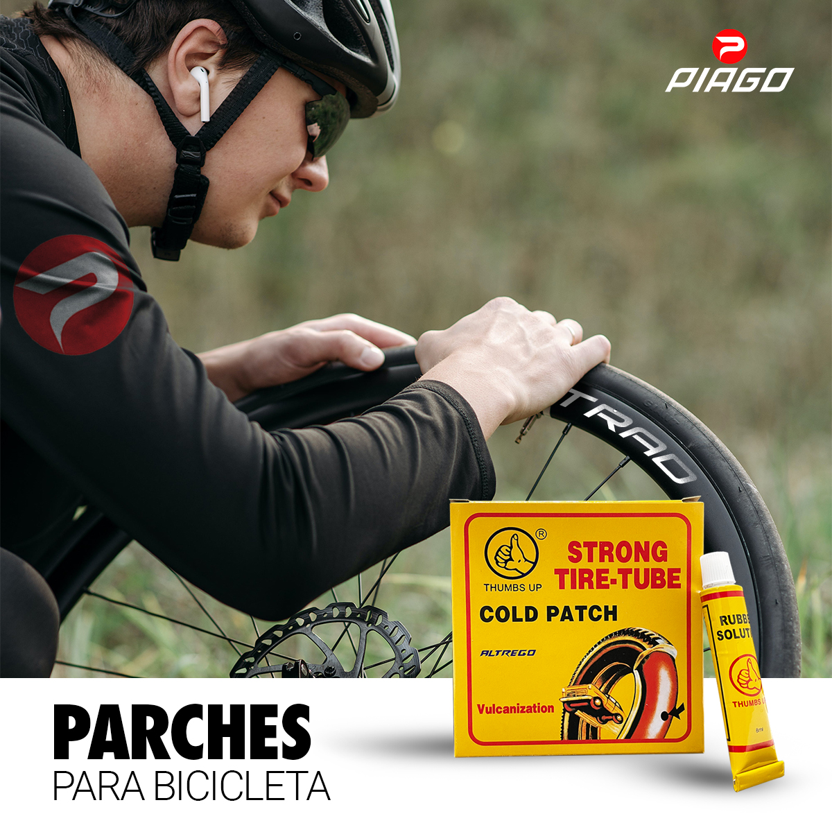 Parches Vulcanizados Cámara Bicicleta 24 Pzas Con Pegamento