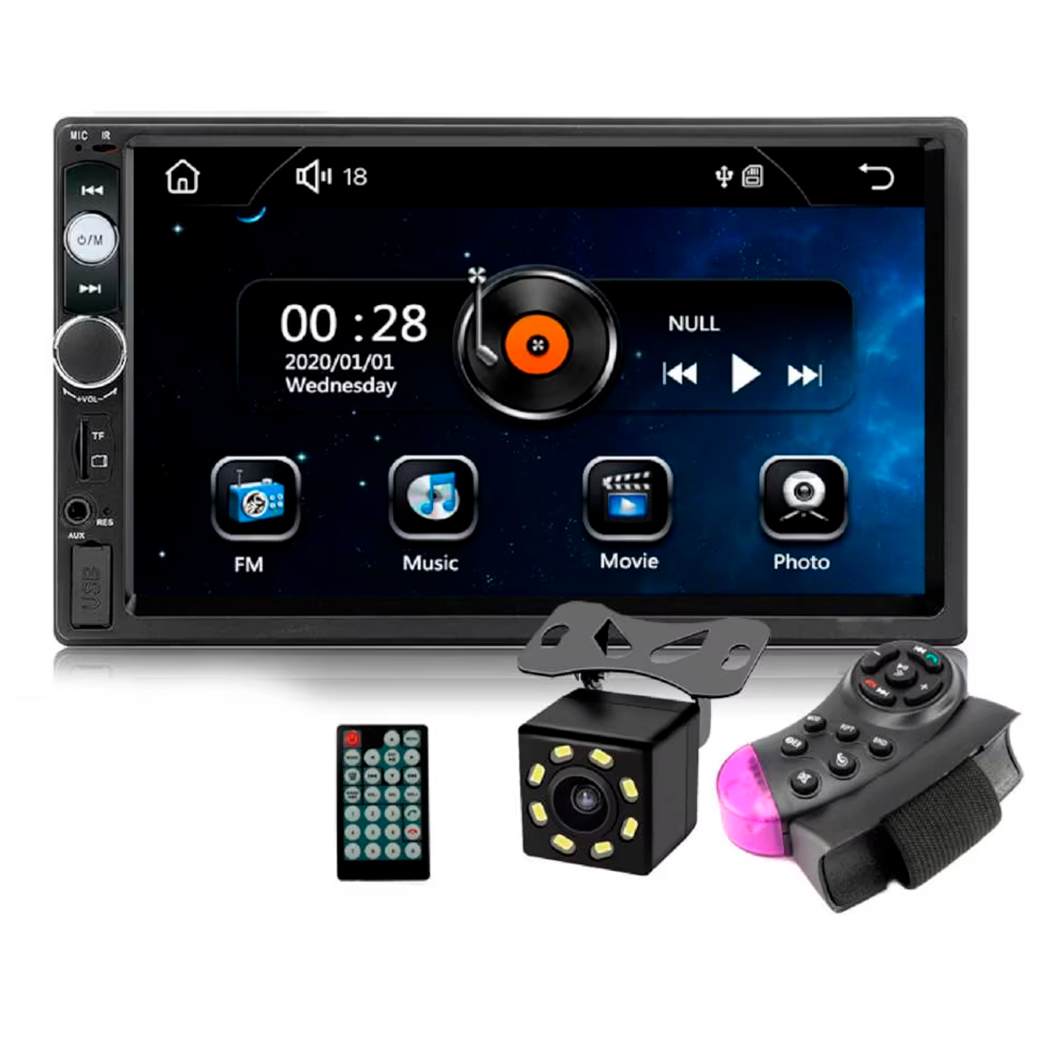 Auto Estereo Con pantalla Touch Hd 2 din Con control para Volnte y Camara de Reversa Gps