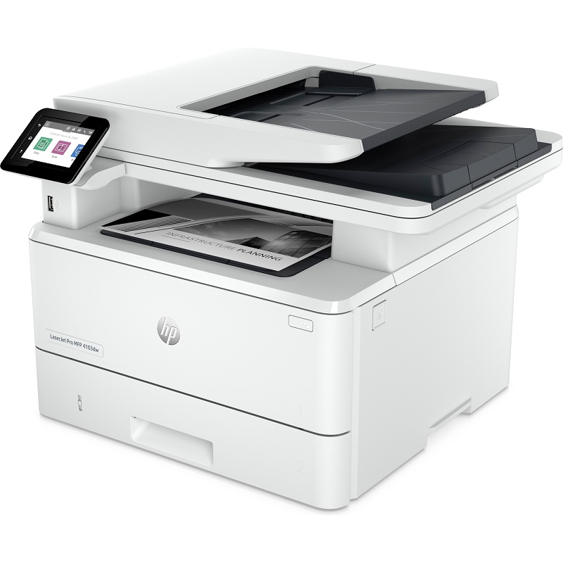Impresora Multifuncional HP LaserJet Pro MFP 4103dw, Blanco y Negro, Láser