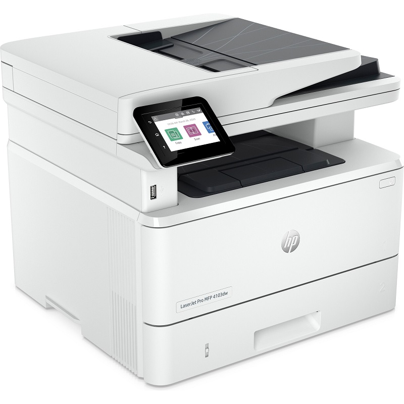 Impresora Multifuncional HP LaserJet Pro MFP 4103dw, Blanco y Negro, Láser