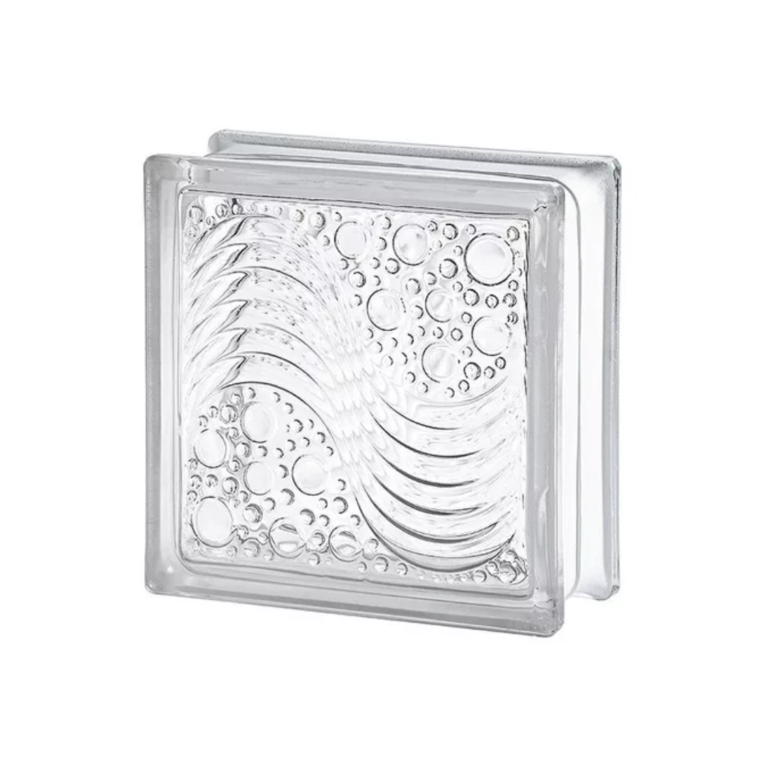 12 Pzs Vitroblock Marina 19X19X8 Transparente