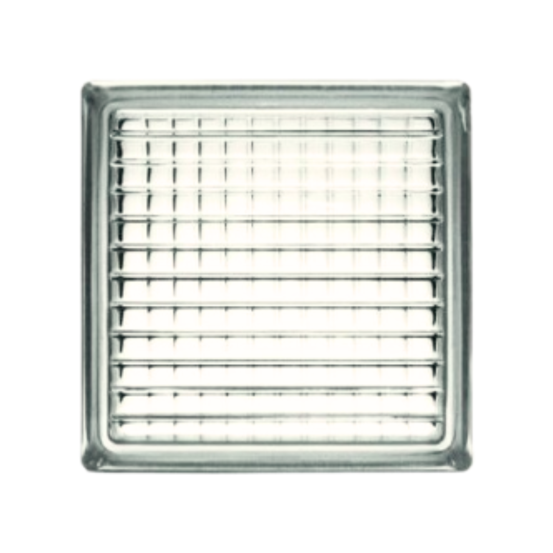 12 Pzs Vitroblock Cruzado 19X19X8 Transparente