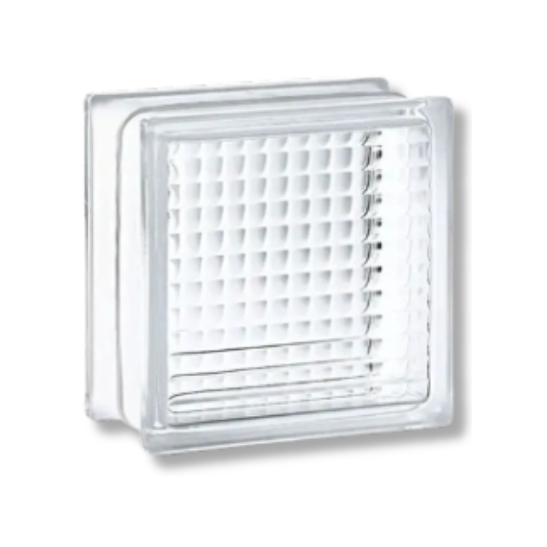 12 Pzs Vitroblock Cruzado 19X19X8 Transparente